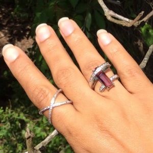 New 925 Stamped Sterling Silver X Ring
